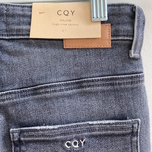NWT CQY Palme Heavenly Gray Denim High Rise Skinny Jean - Picture 4 of 7